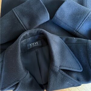 Steve by Searle Black Wool Coat